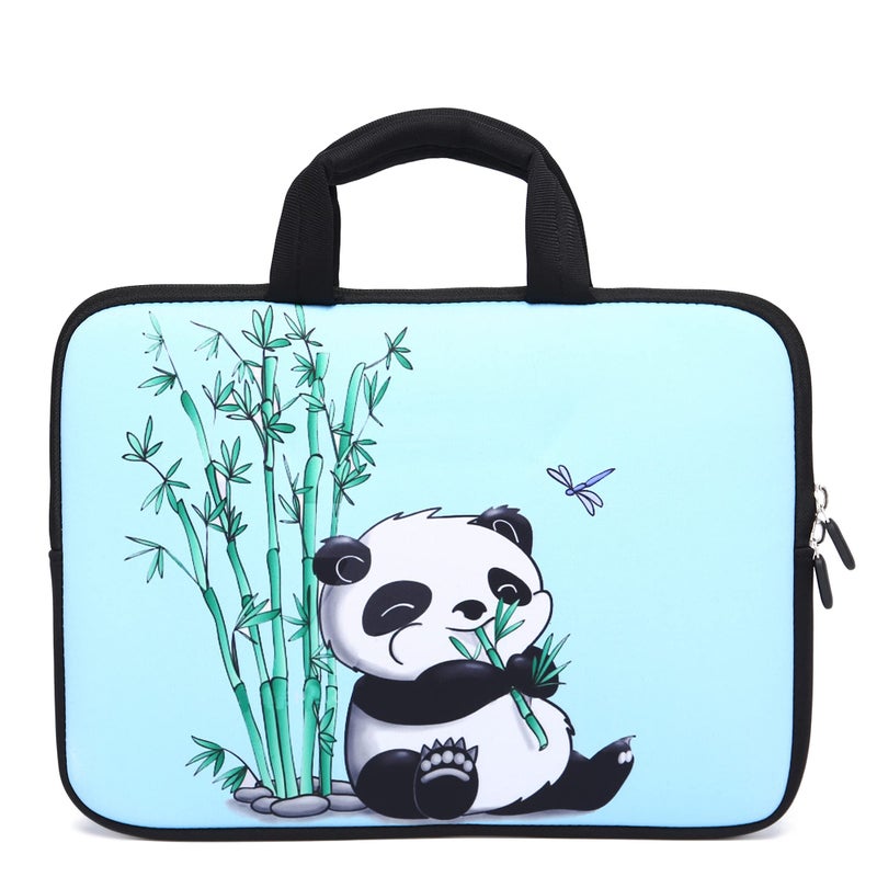 HAPLIVES 11" 11.6" 12" 12.1" 12.5" inch Laptop Carrying Bag Chromebook Case Notebook Ultrabook Bag Tablet Cover Neoprene Sleeve Fit Apple MacBook Air Samsung Google Acer HP DELL Lenovo Asus(Panda & Bamboo) - Image 1